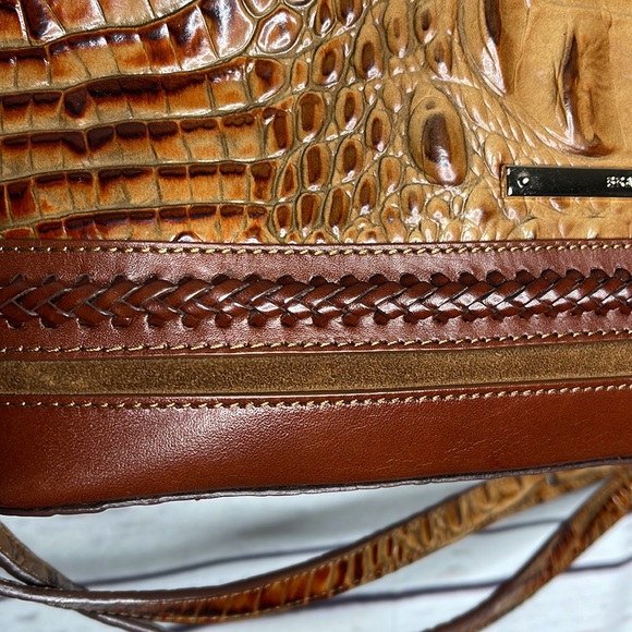 Auth Brahmin Medium Duxbury Satchel Bag in Whipstitching Toasted Almond Dalton! - Picture 4 of 10